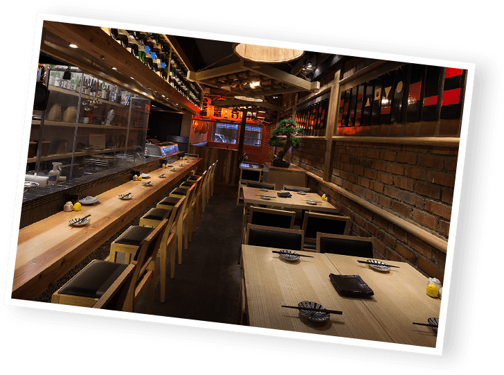 洋風のカウンターのある店舗